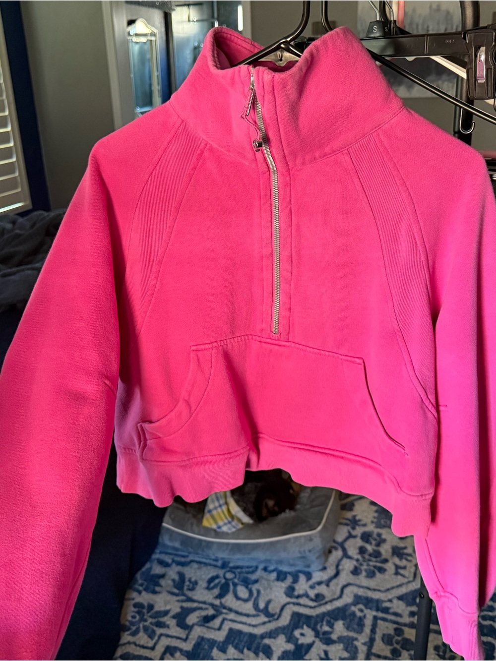 lululemon athletica Bright Pink Half-Zip Fleece Pullover